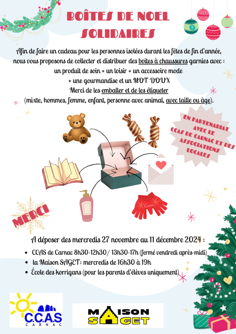 Boîtes solidaires de NOEL déc 24