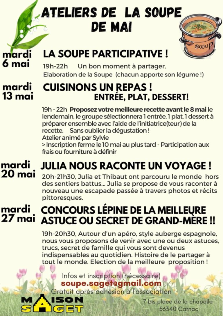Ateliers Soupe mai 25
