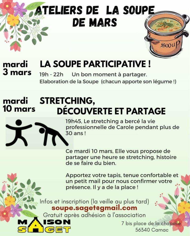 Ateliets soupe mars 26